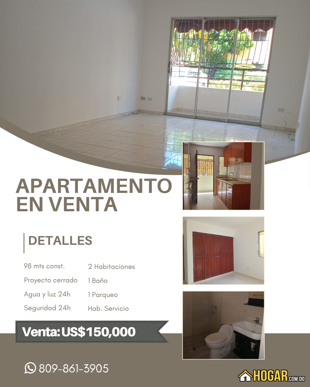 Apartamento en venta de 2 hab. en Los Prados, Distrito Nacional